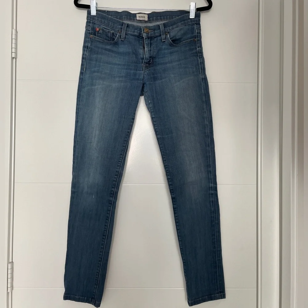 Hudson Jeans Blue Denim Skinny Low Rise Stretch Classic Wash | Size 27 - Picture 8 of 15